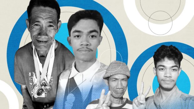 Senior high grad bestows his honor medal to dad with disability
