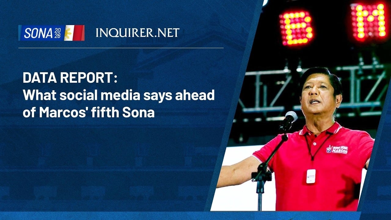 DATA REPORT: Ano ang sinasabi ng social media bago ang ikalimang Sona ni Marcos DATA REPORT: Ano ang sinasabi ng social media bago ang ikalimang Sona ni Marcos