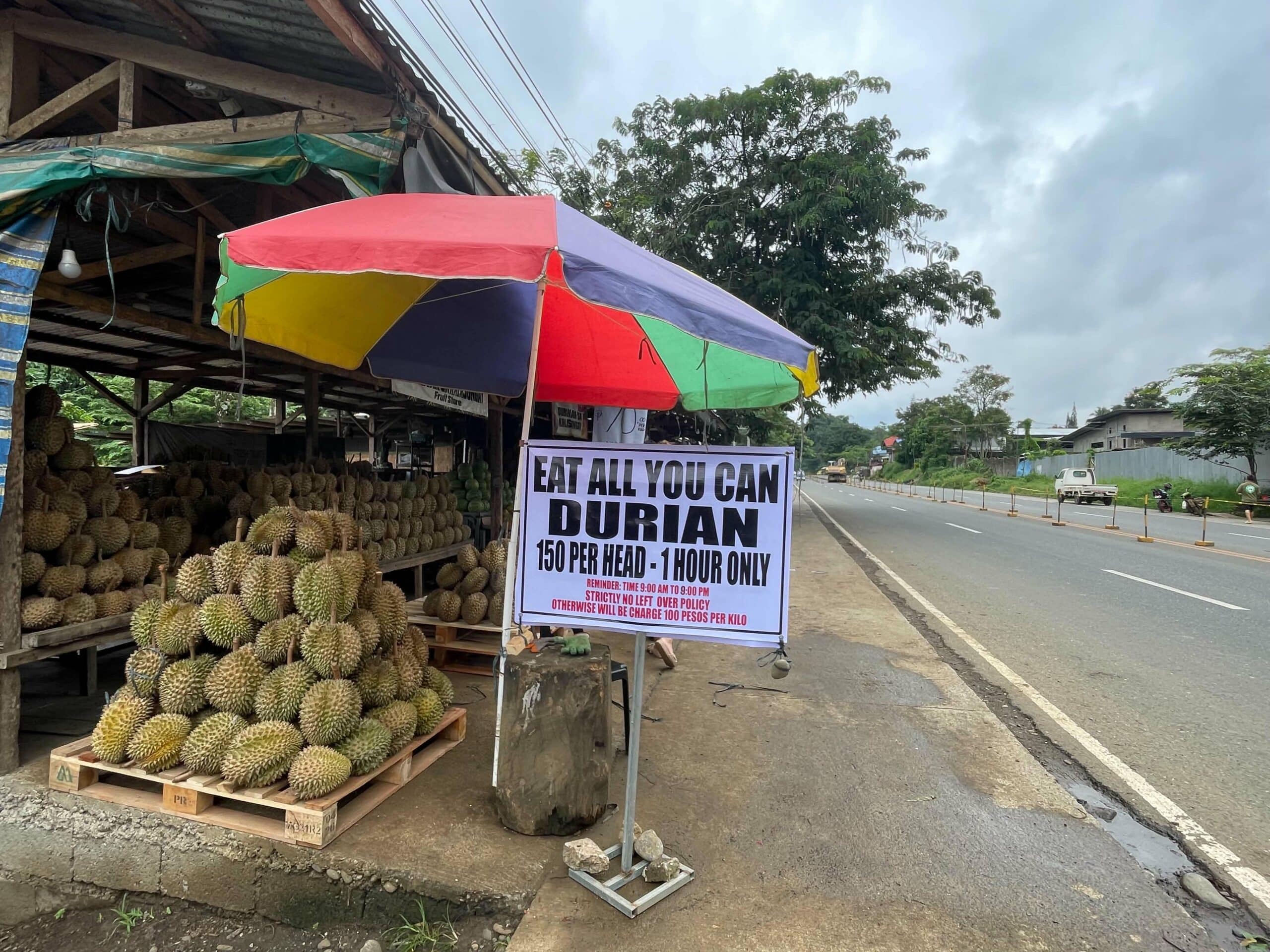 Eat-all-you-can durian for P100 draws crowds to Bukidnon stalls