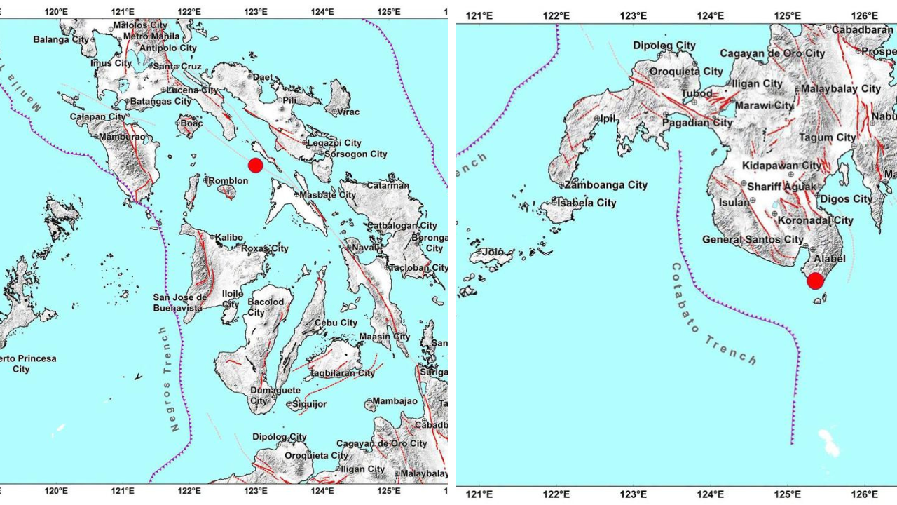 Phivolcs: Tremors observed in Masbate, Davao Occidental