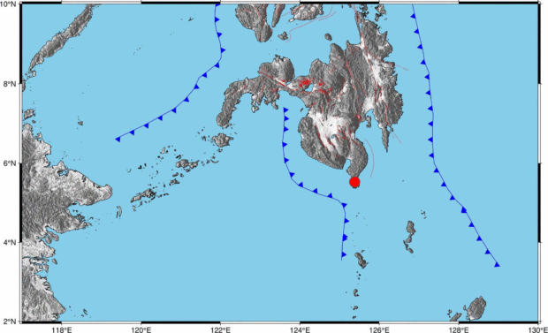 Magnitude 5.0 quake strikes off Sarangani, Davao Occidental