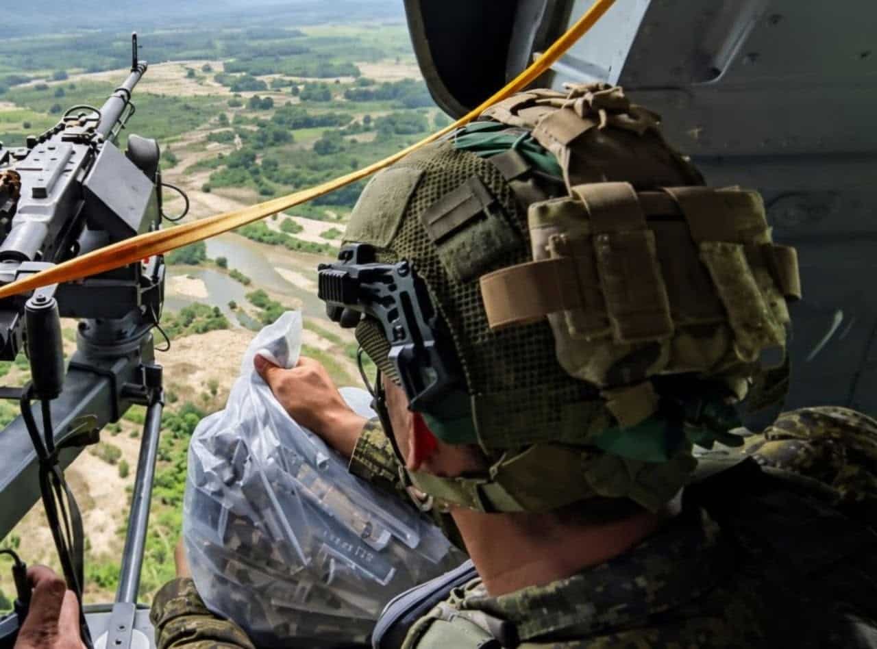 Military chopper drops peace leaflets over Maguindanao del Sur