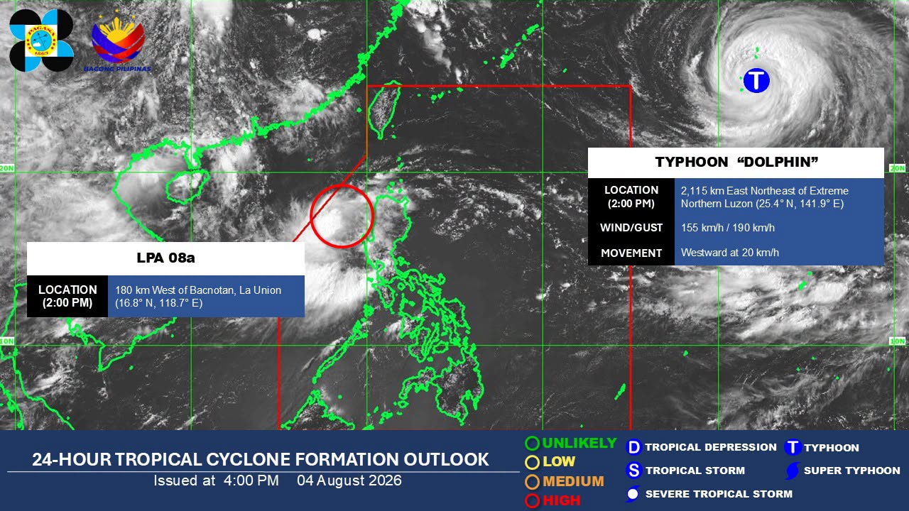 LPA has 'high' chance of becoming tropical depression – Pagasa