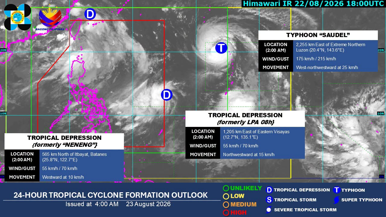 Typhoon Saudel may strengthen monsoon upon PAR entry on Monday