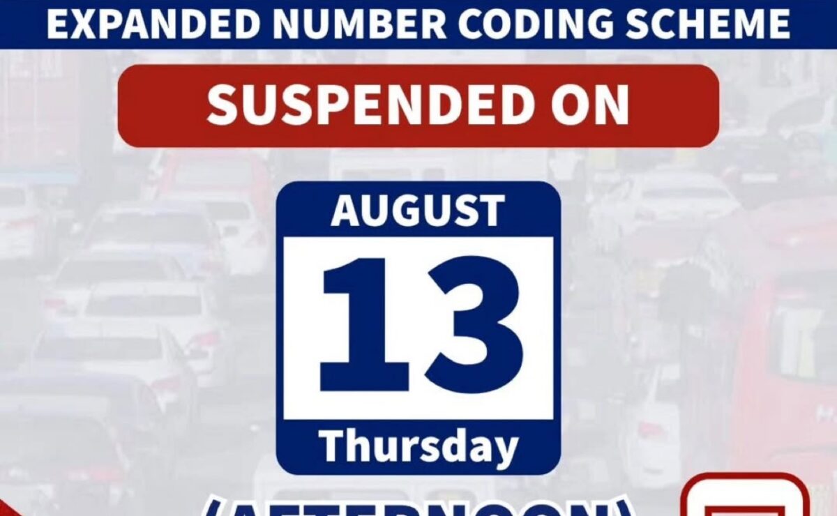 Number coding suspended Thursday afternoon over monsoon rains
