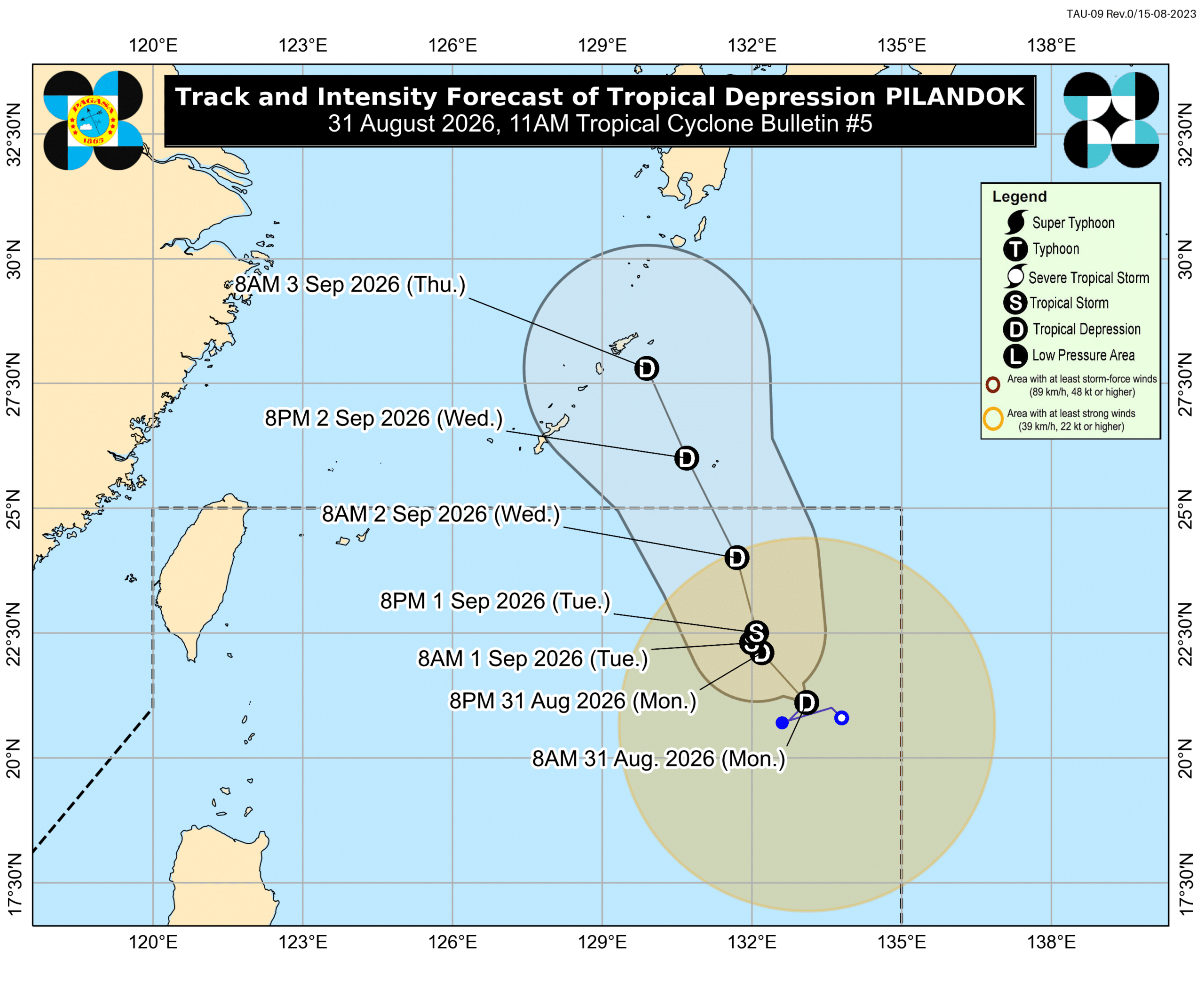 Pilandok to intensify into tropical storm by Sept. 1