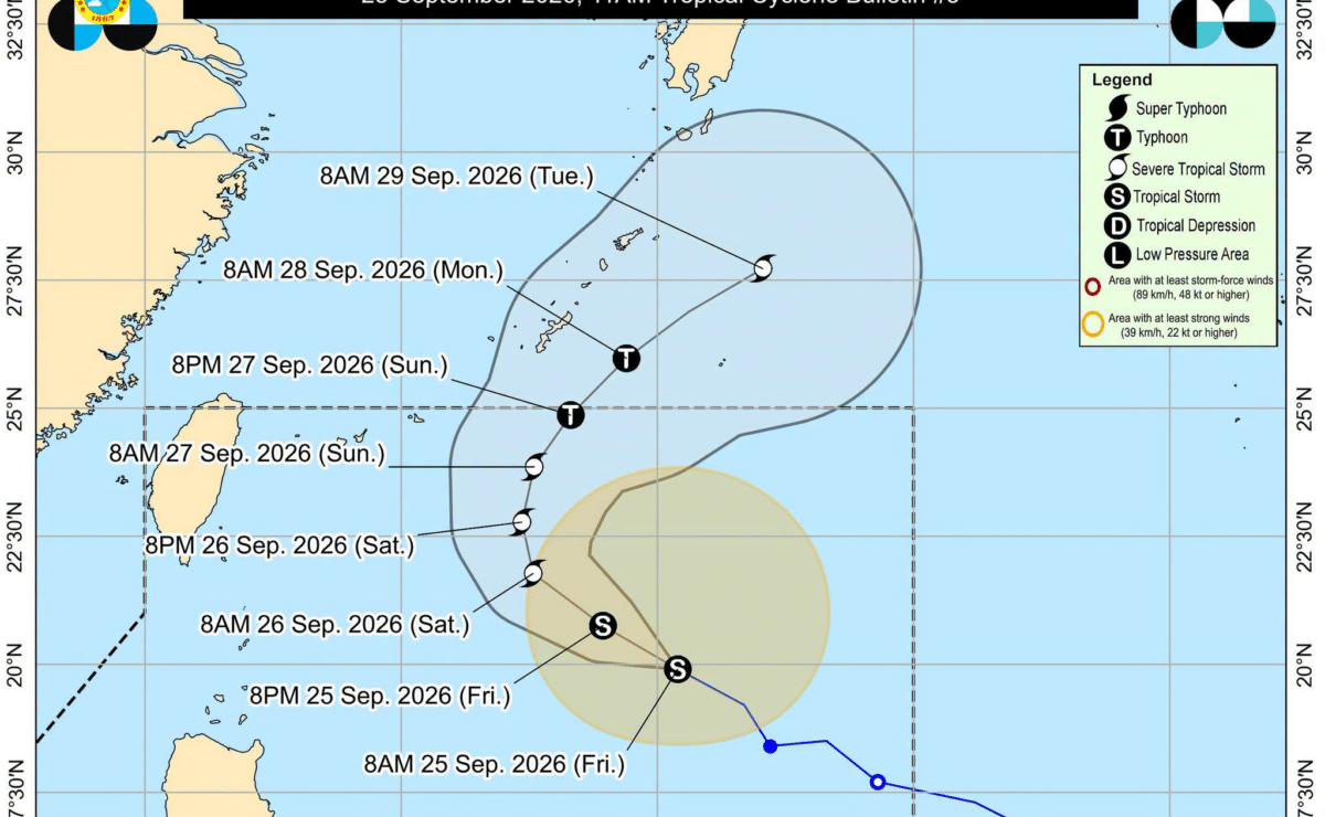 Tropical Storm Queenie has slightly accelerated while moving west-northwestward over the Philippine Sea east of Extreme Northern Luzon, the state weather bureau reported on Friday.