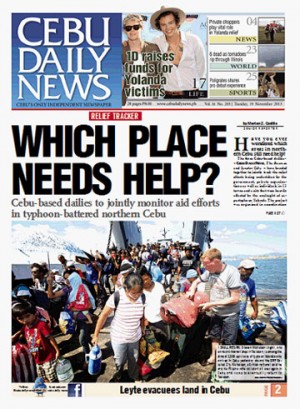 Cebu-based Dailies To Jointly Monitor Aid Efforts In Typhoon-battered ...