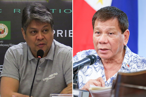 FILE PHOTOS Senator Francis Pangilinan and Presidennt Duterte