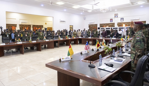 The defense chiefs from the Economic Community of West African States (ECOWAS) countries excluding Mali, Burkina Faso, Chad, Guinea and Niger, gather for their extraordinary meeting in Accra, Ghana.
