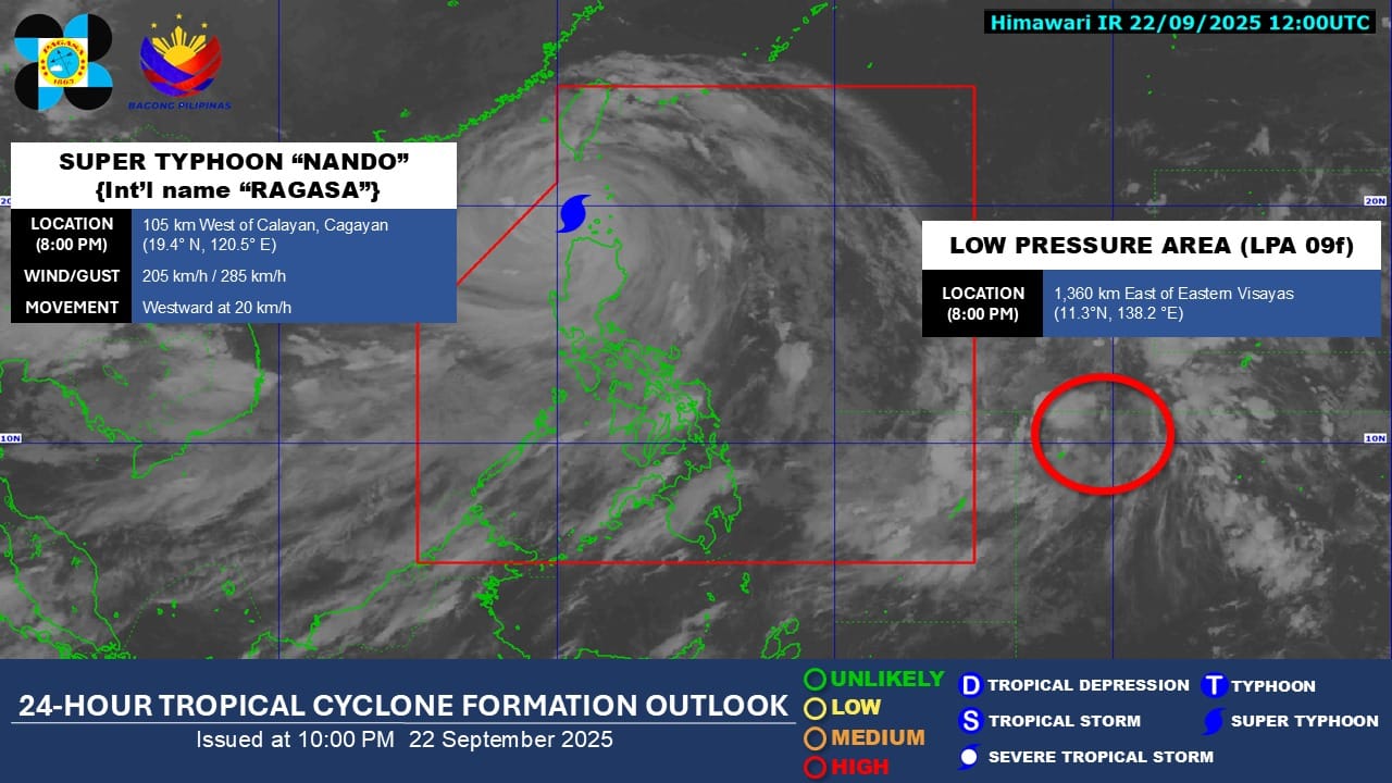 Storm surge warning up in several areas in Northern Luzon on Tuesday