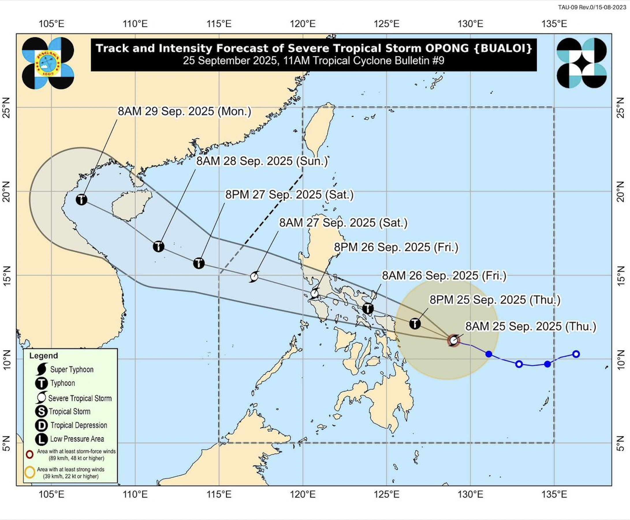 Gov’t agencies brace for impact of Severe Tropical Storm Opong