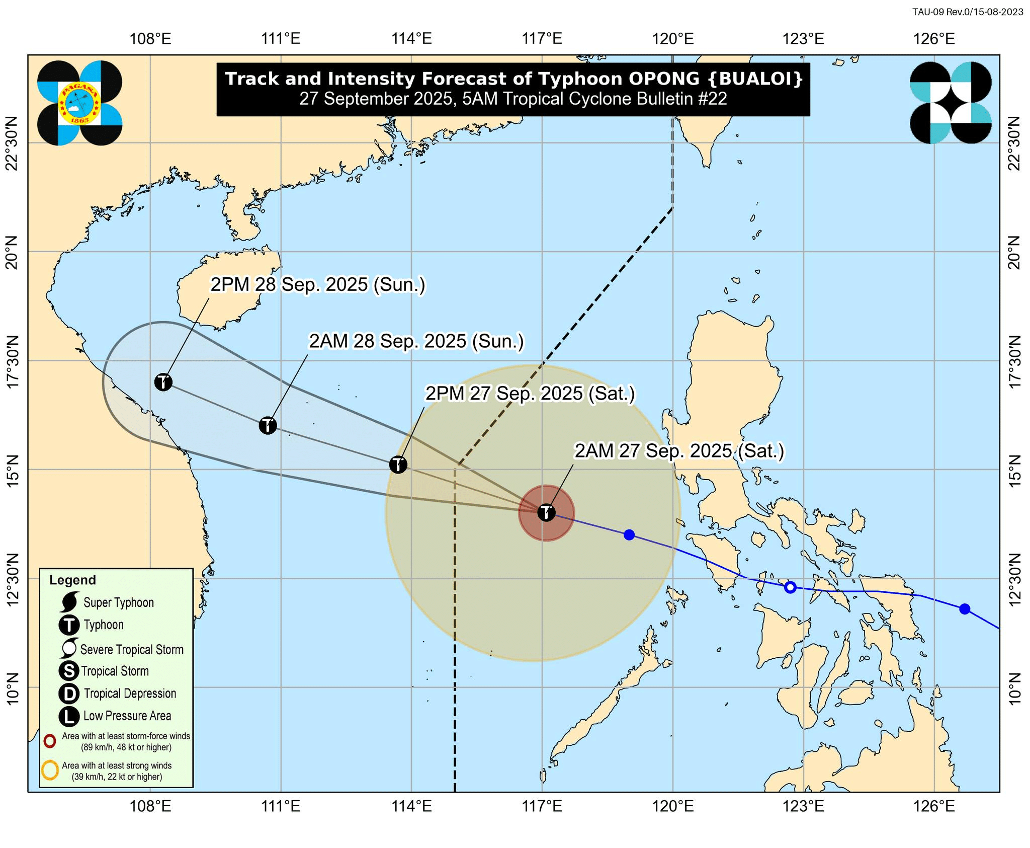 Opong reintensifies into typhoon as it exits PAR