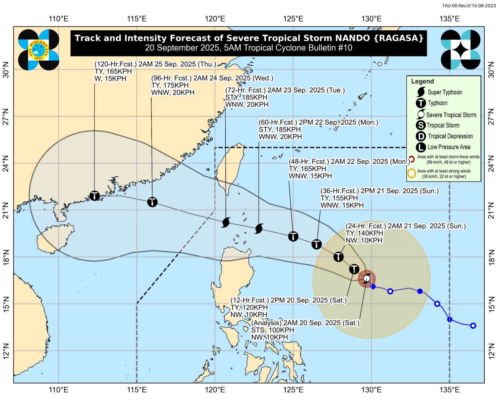 STS Nando grows stronger; may make landfall in Batanes, Babuyan islands