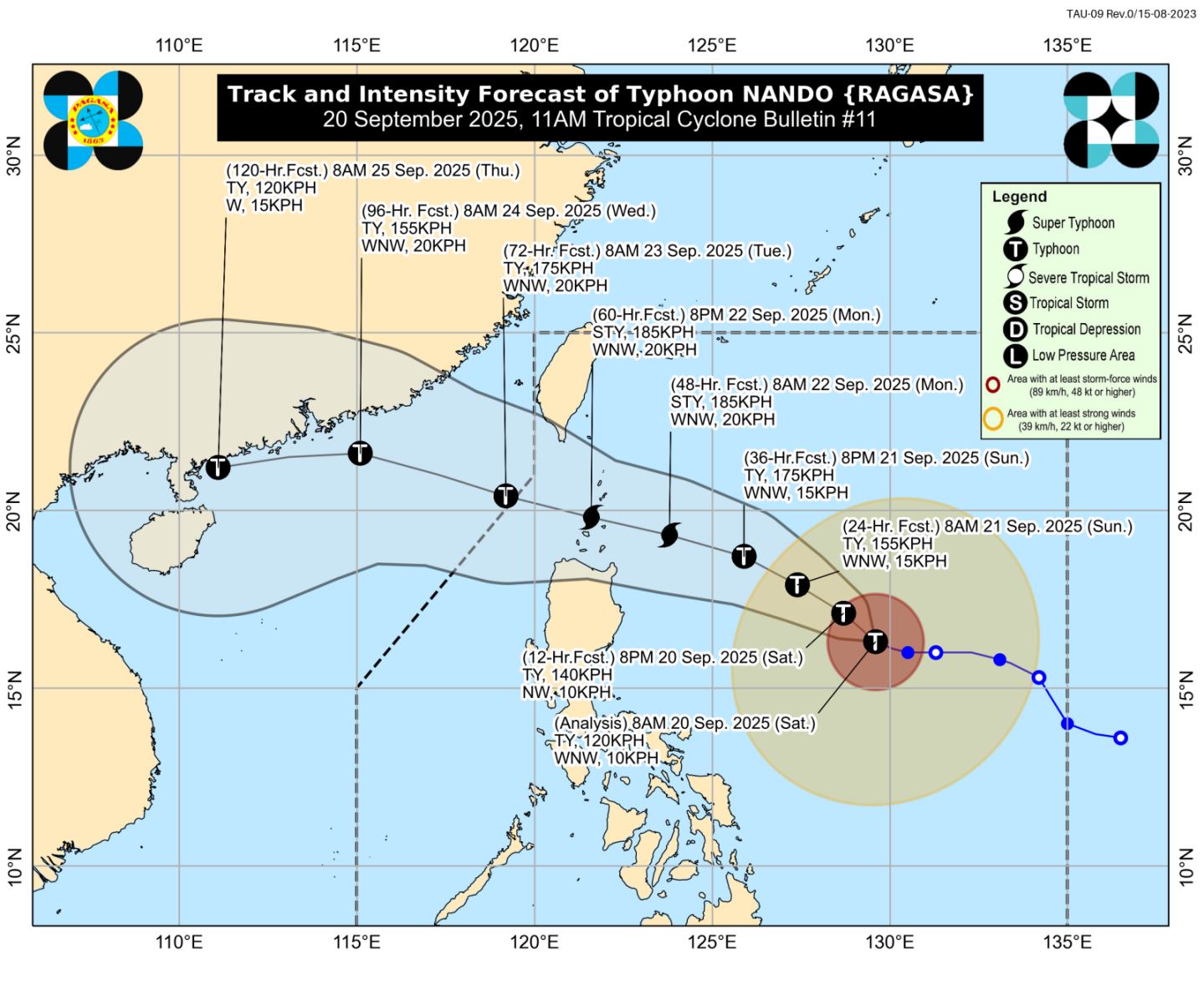 Nando may intensify into super typhoon Sunday, says Pagasa