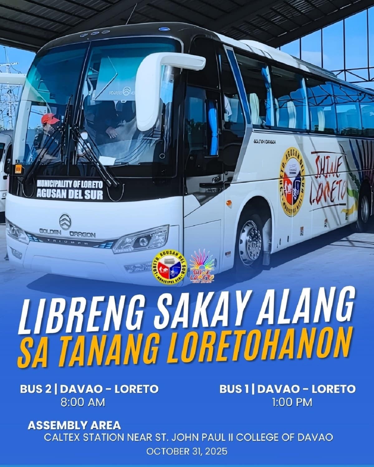 Agusan del Sur town offers free bus rides for Undas travelers