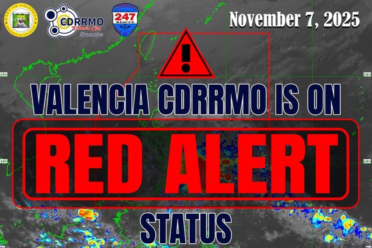 Valencia City on red alert as Uwan brings rains to Bukidnon