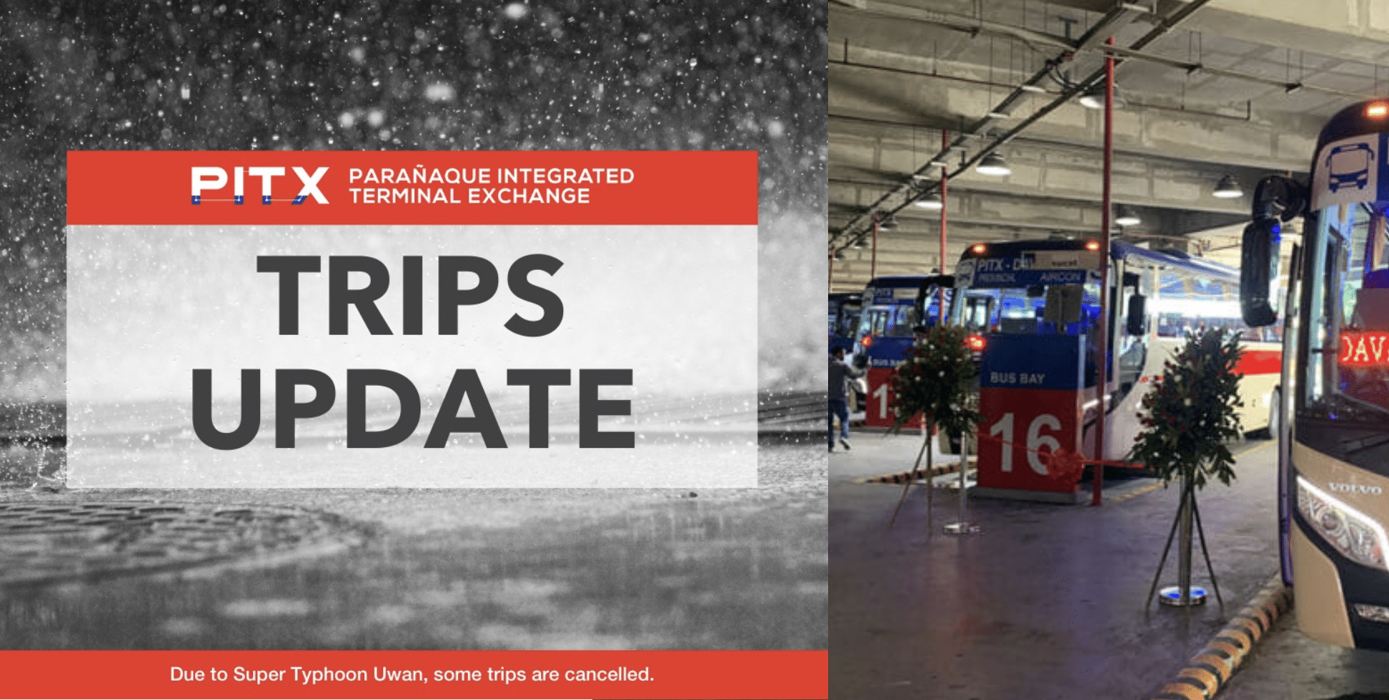 PITX cancels several trips on Nov 9 due to Super Typhoon Uwan