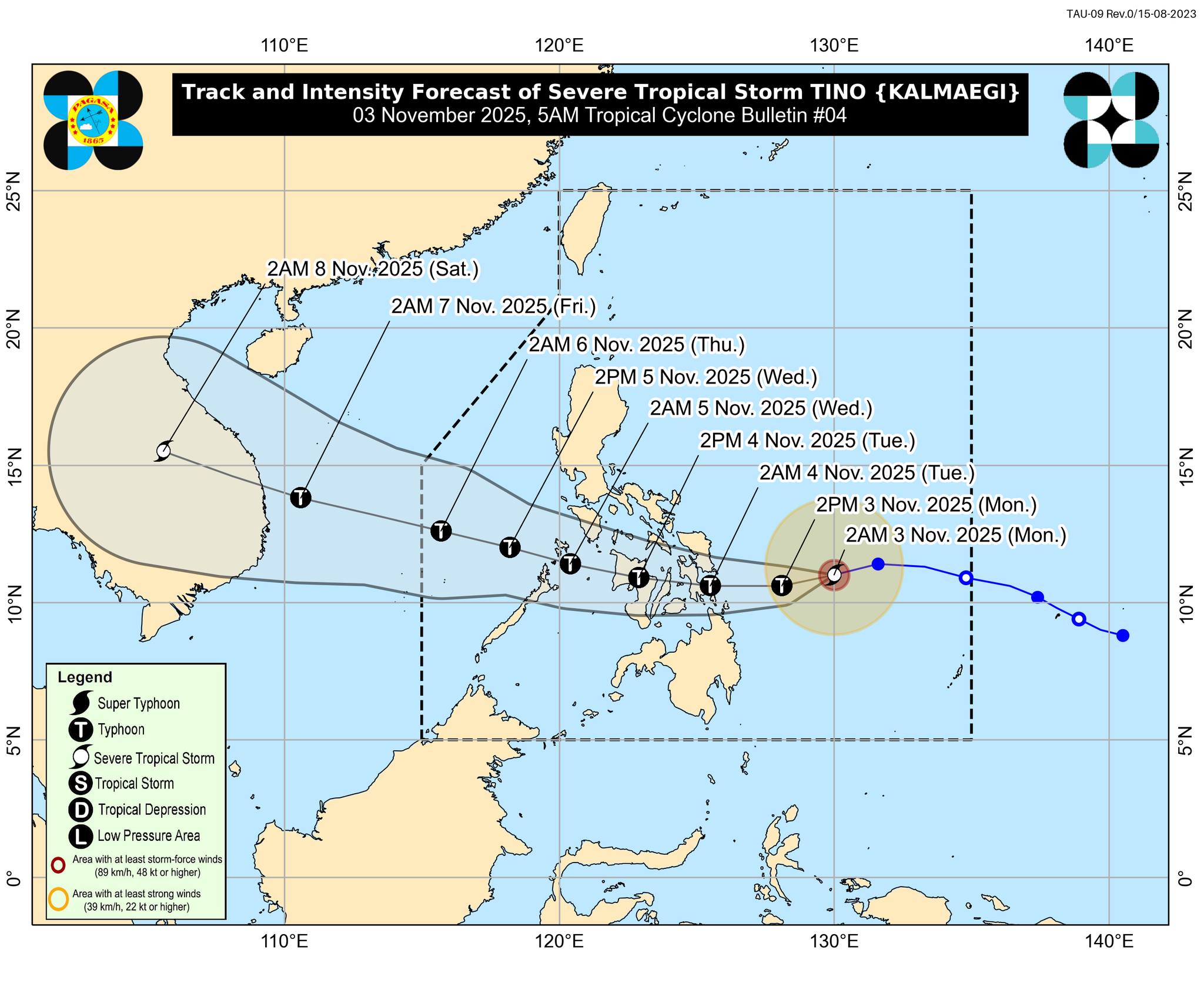 Tino may become a super typhoon; Signal No. 2 in parts of Visayas