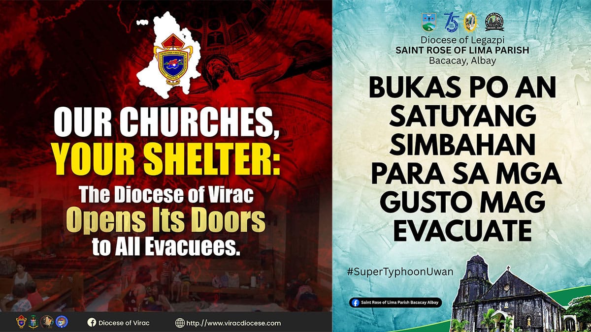 Catholic churches in Bicol open doors to Uwan evacuees 