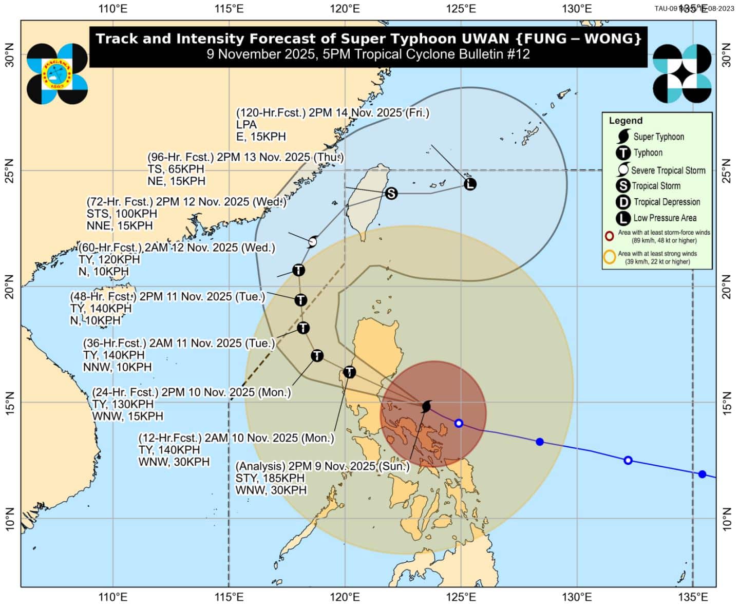 Uwan heads to Aurora, Polilo Islands; 6 areas under Signal No. 5