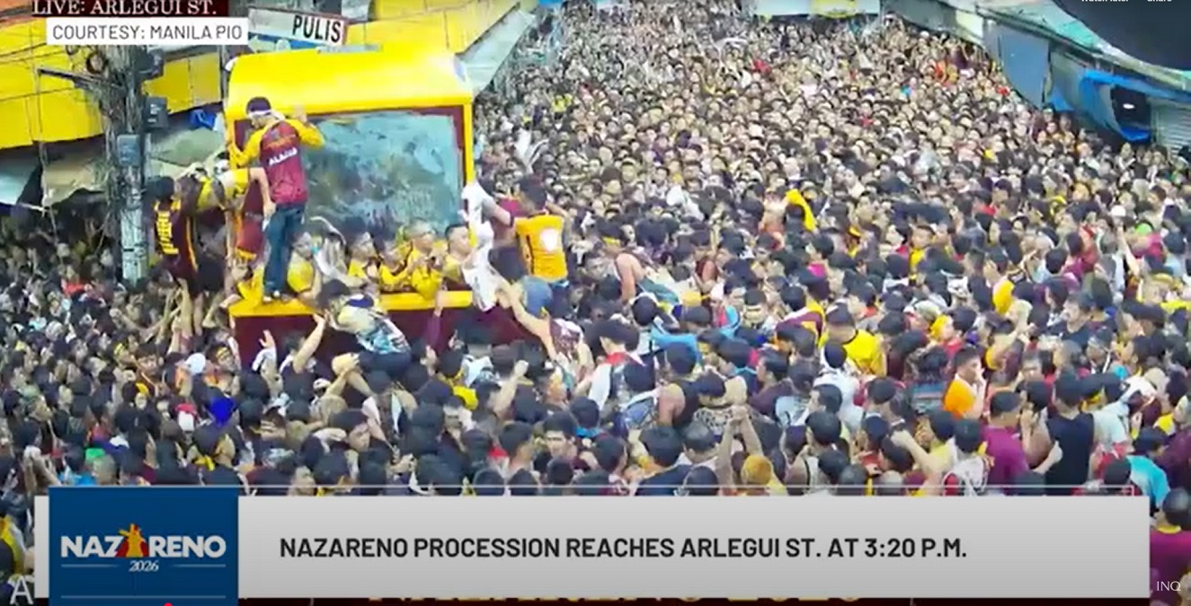 WATCH: Nazareno procession reaches Arlegui St. at 3:20 p.m.