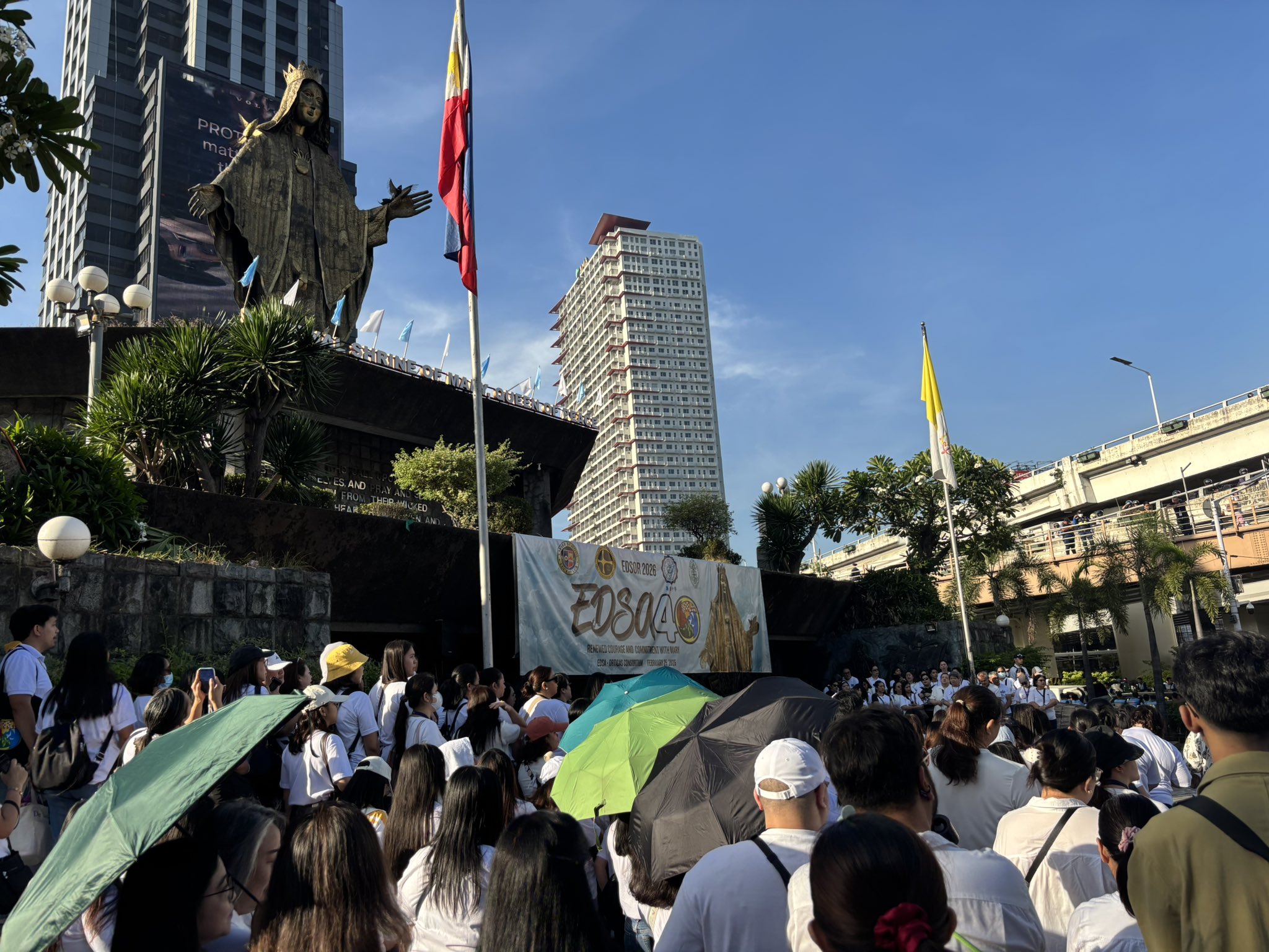 Edsa at 40: Edsa-Ortigas intersection temporarily closed to traffic