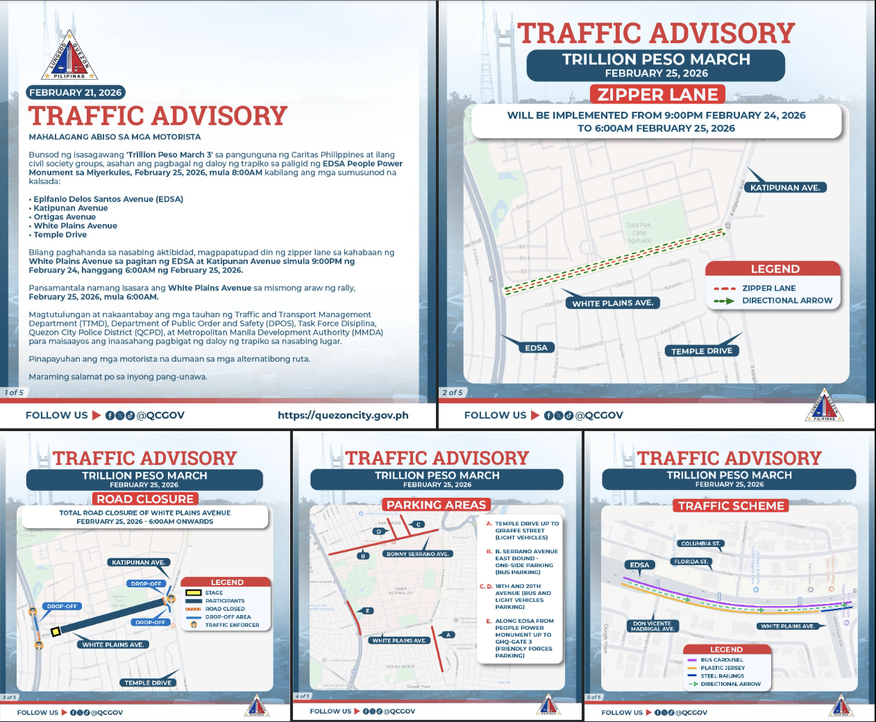 Edsa at 40: Roads closed for People Power anniversary