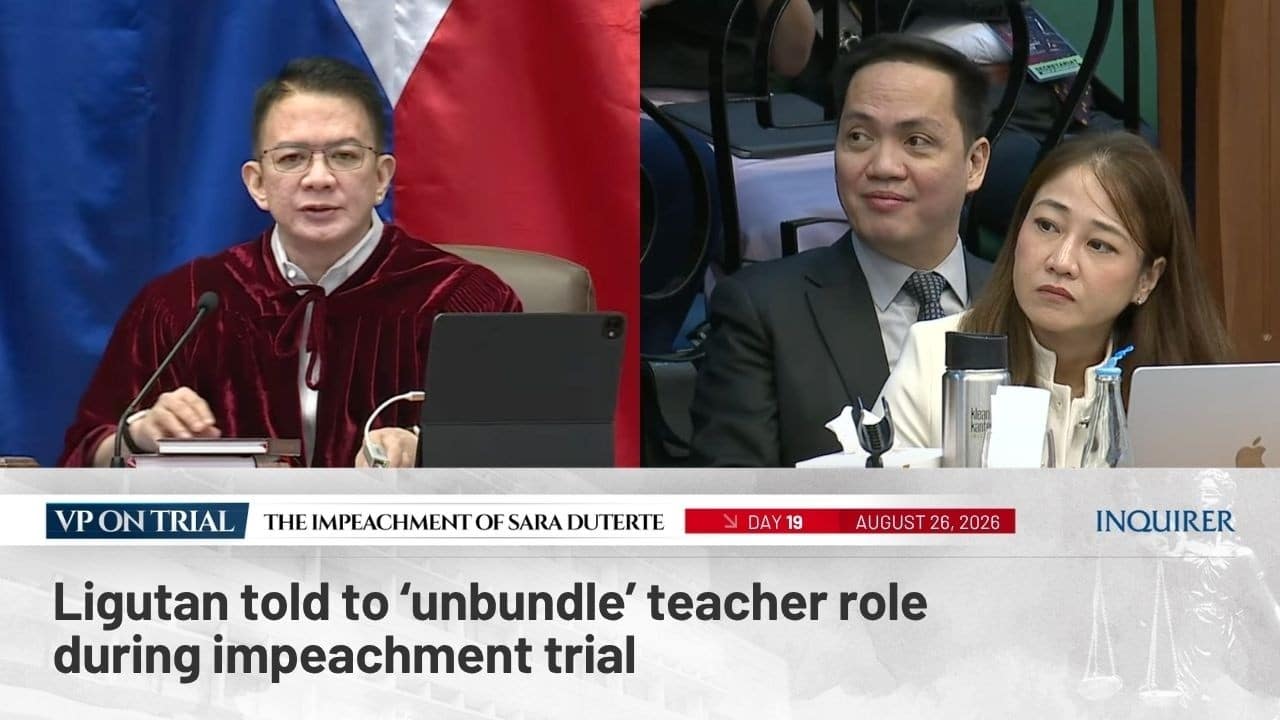 Ligutan: Trial doesn’t remove ‘teacher’ hat; Escudero says otherwise